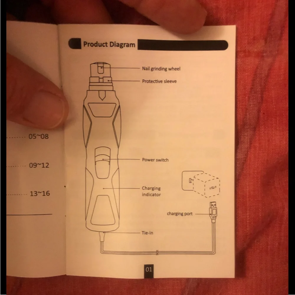 Dog Nail Grinder Rechargeable